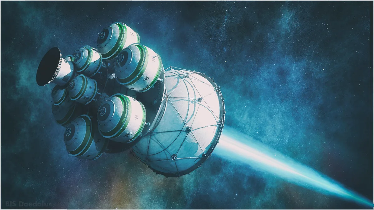 The British Interplanetary Society's Project Daedalus, designed in the 1970s, was a groundbreaking e