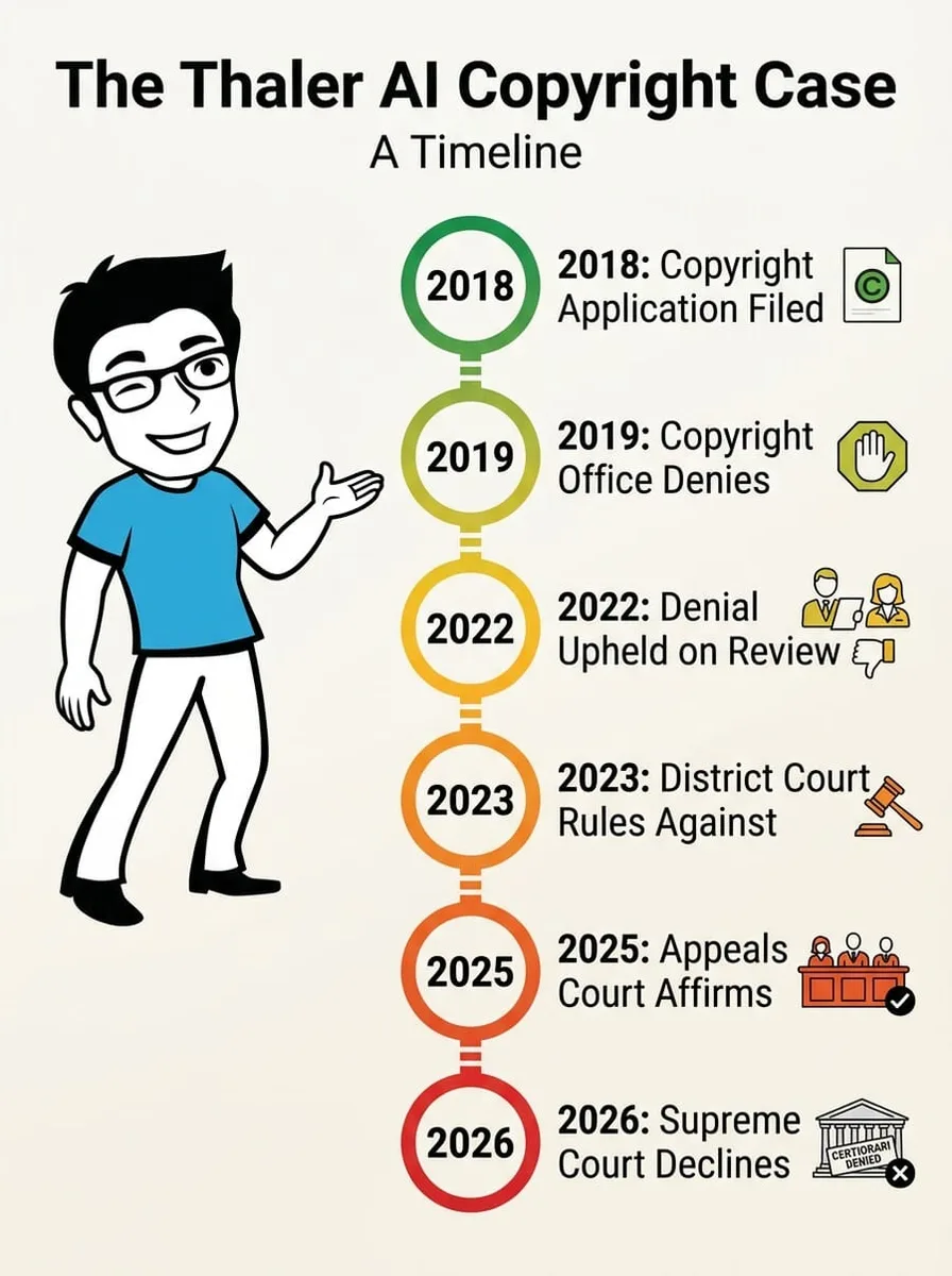 Stephen Thaler, an AI researcher, famously attempted to copyright works created solely by his 'Creat