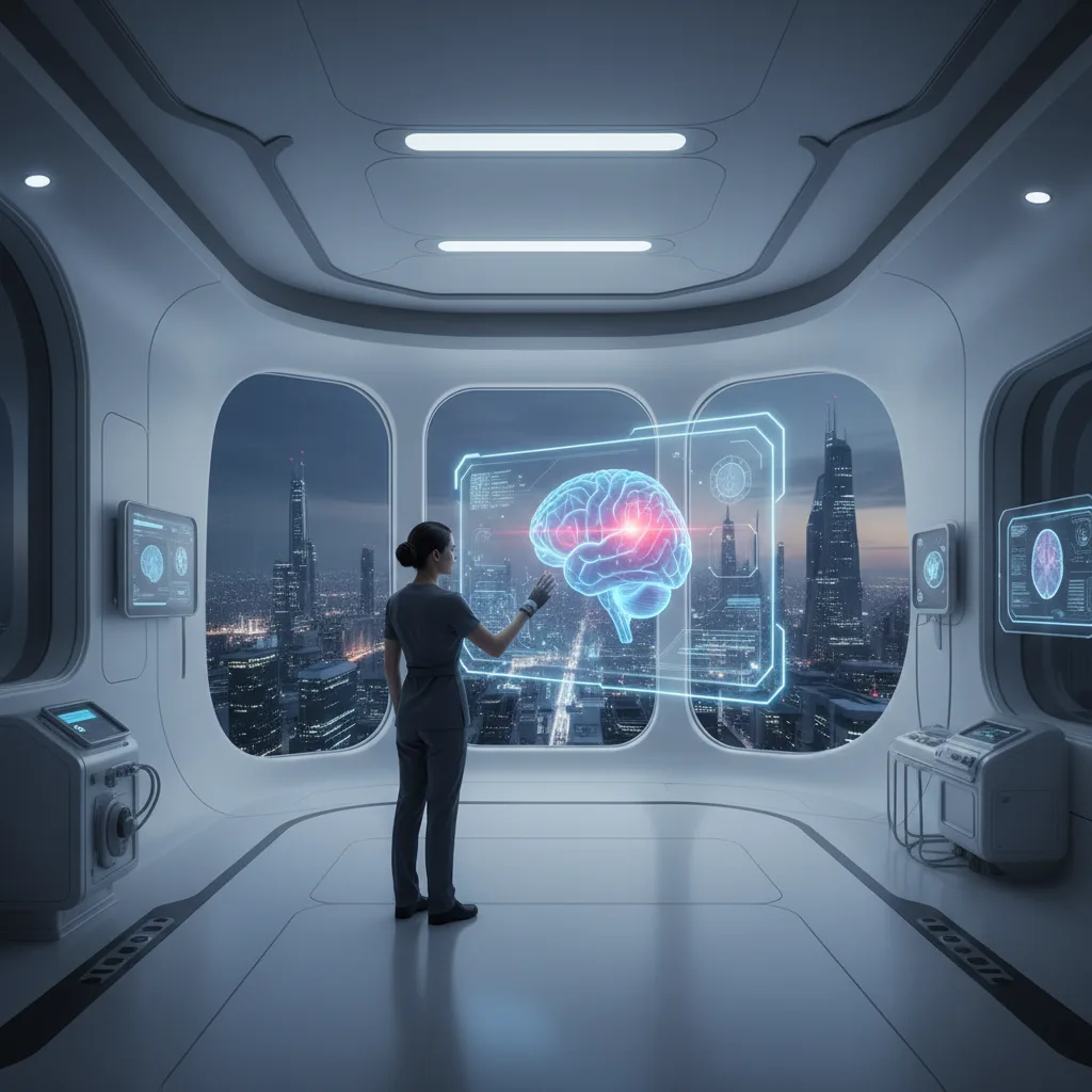 AI analyzing medical scans for early disease detection.