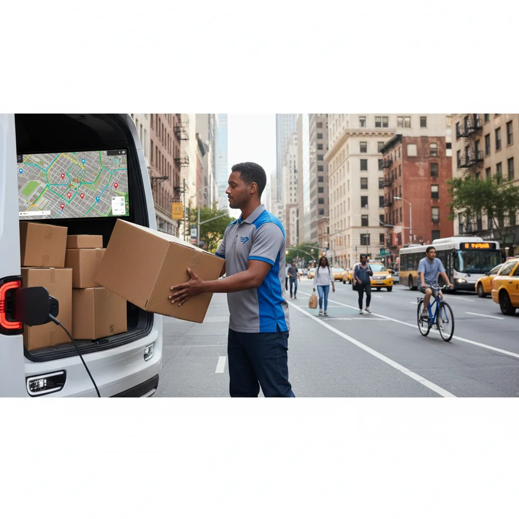 L'IA ottimizza i percorsi di consegna per una logistica efficiente dell'ultimo miglio.