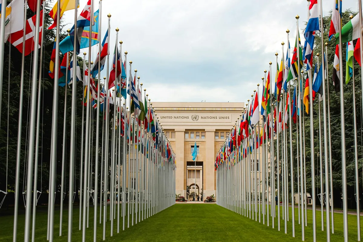 Le Palais des Nations à Genève, en Suisse, construit entre 1929 et 1938, a servi de quartier général à la Société des Nations.