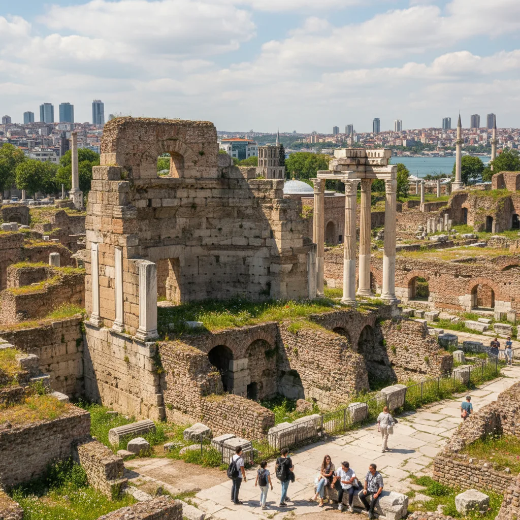 Rovine della moderna Istanbul, echi dell'antica distruzione bizantina.