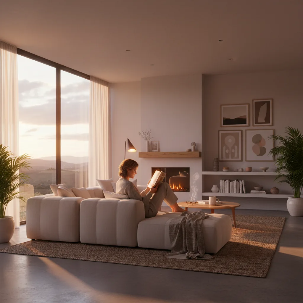 L'illuminazione smart si adatta per imitare i cicli di luce naturale in una casa.