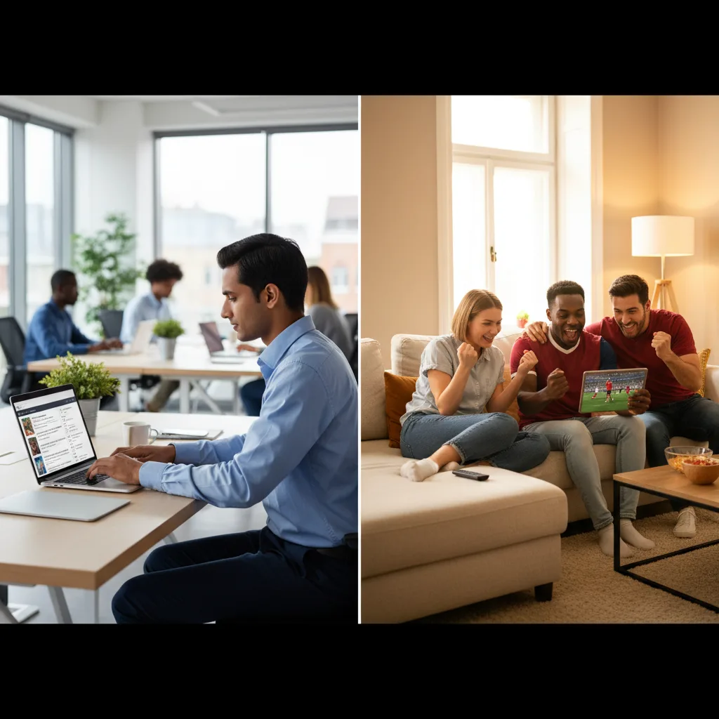 Persone che trovano rapidamente offerte di lavoro ed eventi in diretta online.