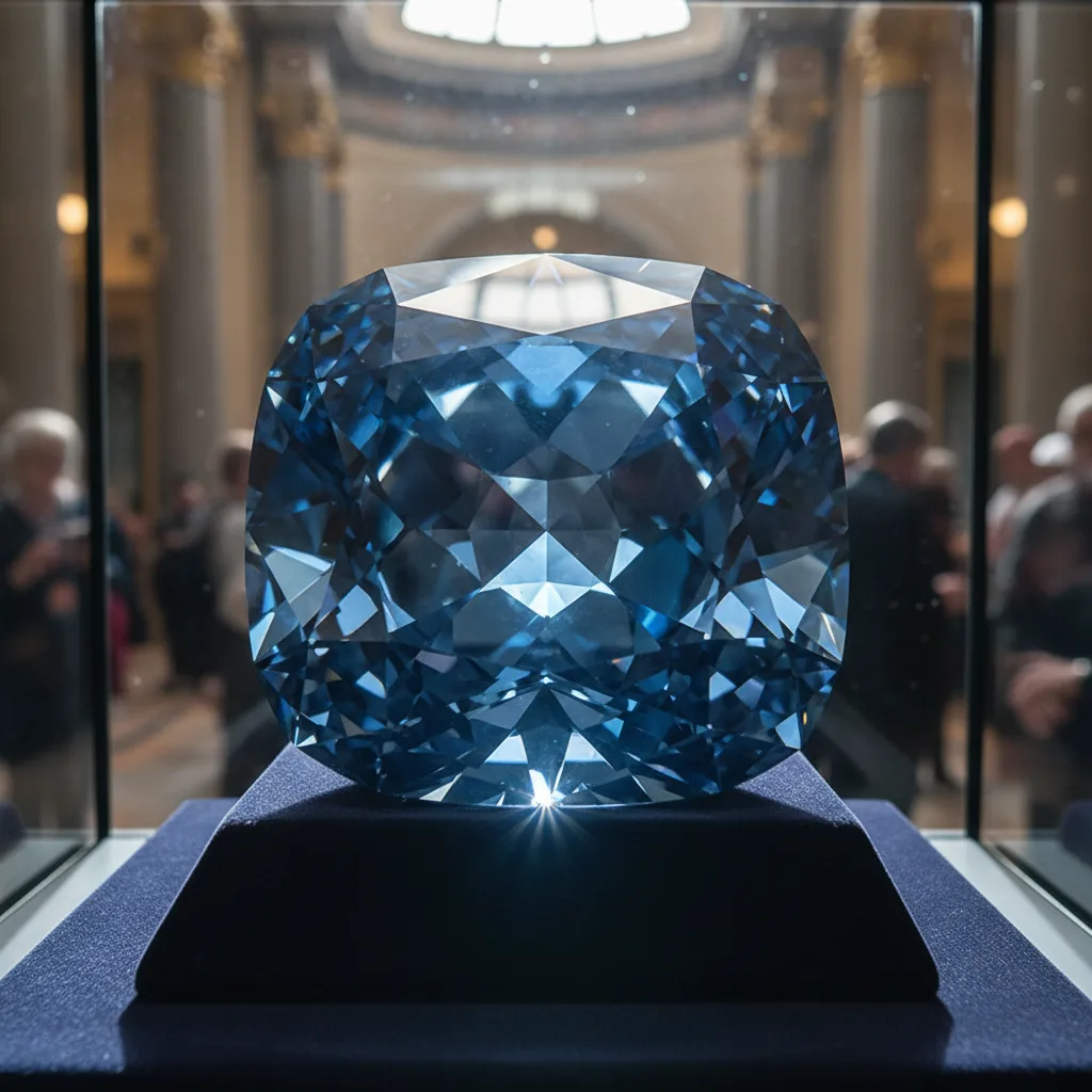 Diamante blu intenso sfolgorante, gioielli storici.