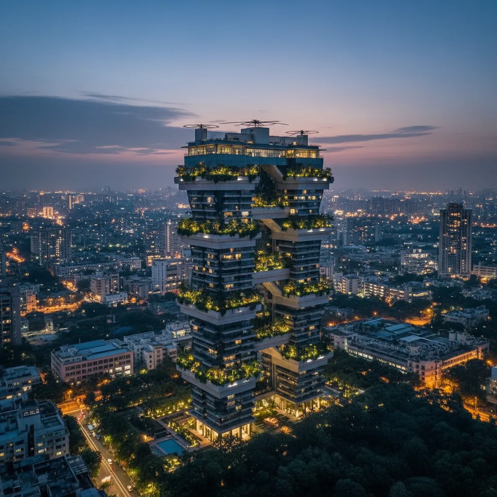 Antilia, une imposante résidence privée à Mumbai, en Inde.